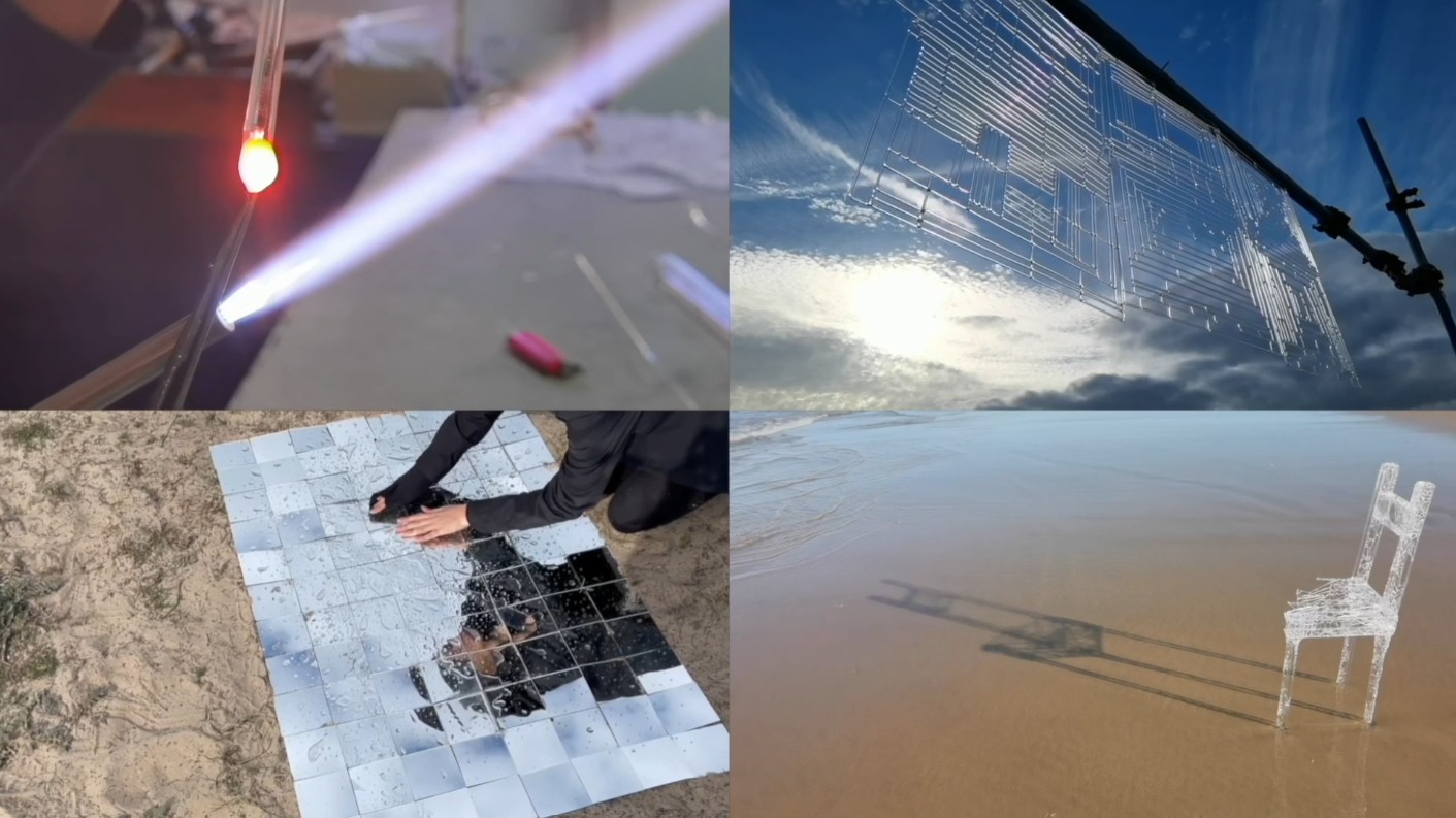 As a glass piece, as a woman